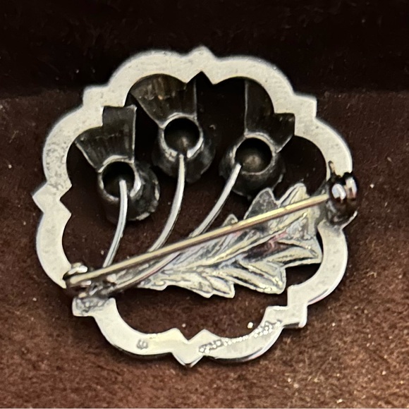 Signed Mizpah Vintage Silver plated Celtic Brooch - Scottish Thistle 1940’s EUC - Picture 7 of 10